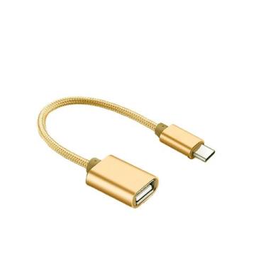 Imagem de Adaptador de cabo OTG tipo C de 15 cm para teclado Pendrive Mouse - Li