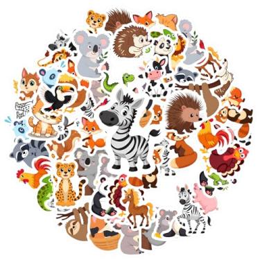 Imagem de 35 peças, animais selvagens, desenhos animados fofos, brincalhões para telefone faça você mesmo, guitarra, laptop, notebook, mala, copo para celular