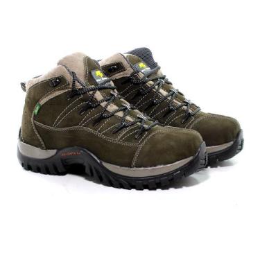 Imagem de Bota Coturno Adventure em Couro Casual Bell Boots com Cadarço e Costur