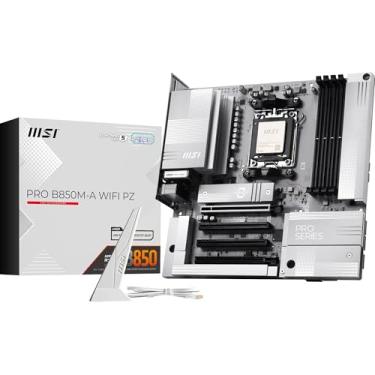 Imagem de MSI Placa-mãe PRO B850M-A WiFi PZ, Back-Connect mATX - Suporta processadores AMD Ryzen 9000/8000/7000, AM5 - DDR5 Memory Boost (8200+ MT/s OC), PCIe 5.0 x16 e 4.0 x4, M.2 Gen5, Wi-Fi 7, 5G LAN