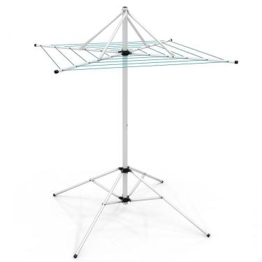 Imagem de Varal De Chão Aço Carbono Retrátil Giratório Reforçado 5 Cordas Durável Varal Sul