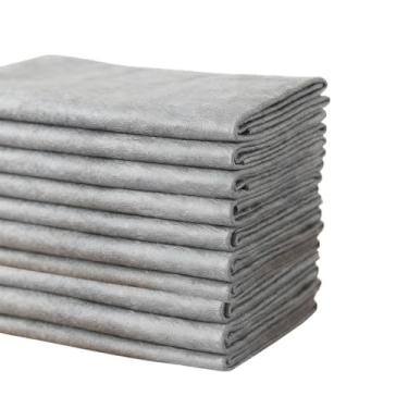 Imagem de 10 peças de pano mágico para limpar pano de vidro, sem deixar marcas ou machucar as mãos, sem marcas d'água ao limpar o vidro do espelho, almofada de limpeza doméstica