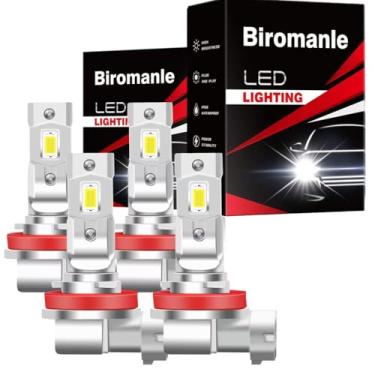 Imagem de Biromanle Compatível com 2016 2017 2018 2019 2020 2021 2022 2023 2024 Can Am Defender Hi/Lo Beam; luz branca 6000k, lâmpadas de feixe H9/H11 Hi/Lo, lâmpadas de neblina (pacote com 4)