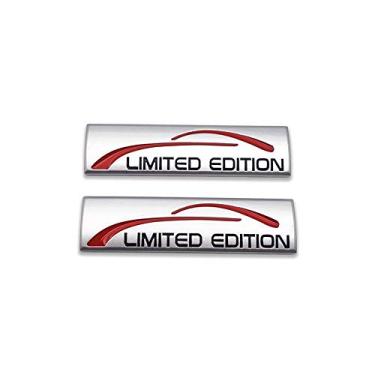 Imagem de 2X emblema de carro com logotipo de metal cromado edição limitada premium 3D Sport Turbo crachá Auto Traseiro Adesivo lateral Fender DecalqueAxleZx 9 cm x 2.4 cm x 0.5 cm prata LMET-L2