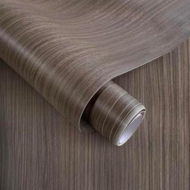 Imagem de ANT Papel de parede autoadesivo de grão de madeira, papel de parede autoadesivo para gaveta de bancada, prateleira, armário, fácil de limpar (nogueira 4,15 x 1,016 cm)