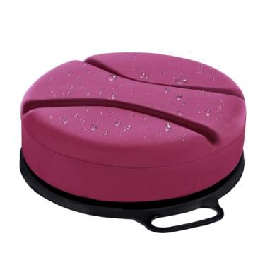 Imagem de PRESENTASTIC Assento balde de 14 litros com almofada de espuma de assento de 7,6 cm de espessura, assento giratório de 360°, bancos baldes impermeáveis e silenciosos para caça de patos, pesca no gelo