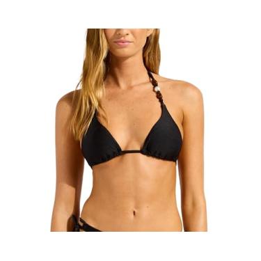 Imagem de Seafolly Top de biquíni feminino, Palermo Blackpearl, 42