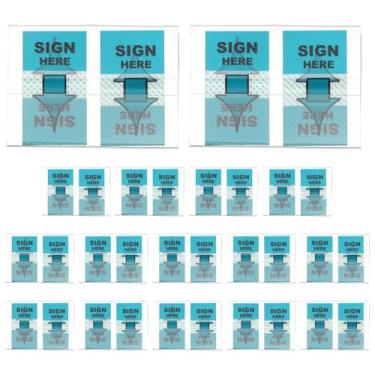 Imagem de PATIKIL 800 peças Sign Here Tabs, Sign Here Post Flags Stickers Adhesive Arrow Labels Message Date Signature for Documents Office Supplies Notebook Notes, Azul