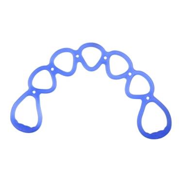 Imagem de MotiveTech Faixa Elástica de Resistência com 7 Anéis para Exercícios de Alongamento, Aparelho de Fitness para Caminhada, Taekwondo, Pilates e Academia (para, Azul