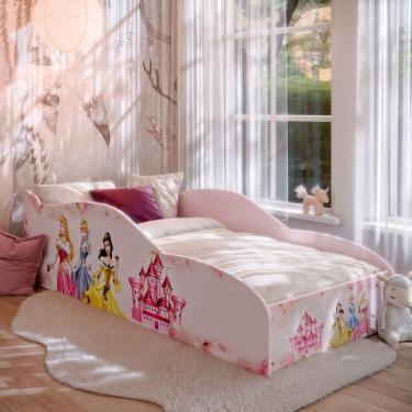 Imagem de Cama Infantil Princesa Com Grade De Proteção Rosa
