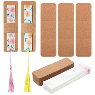 Imagem de Conjunto de suporte de marcador transparente de 200 peças com capas de cartolina em branco à prova d'água para cartões de exibição personalizados