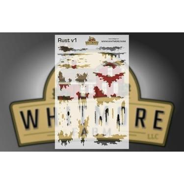 Imagem de Rust v1 – Estêncil de aerógrafo para iscas de pesca contra ferrugem e corrosão – Mylar reutilizável – 7,5 Mil Mylar