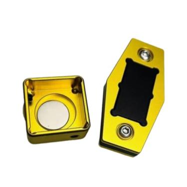 Imagem de harayaa Porta-giz para taco de bilhar com clipe, compacto e prático, acessório para bilhar, em alumínio, para homens e mulheres, Dourado