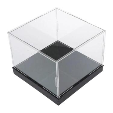 Imagem de oshhni Caixa de exibição em acrílico transparente para colecionadores, expositor de balcão para cosméticos e miniaturas, Bottom H 15 Cm, Base 20cm X 10cm