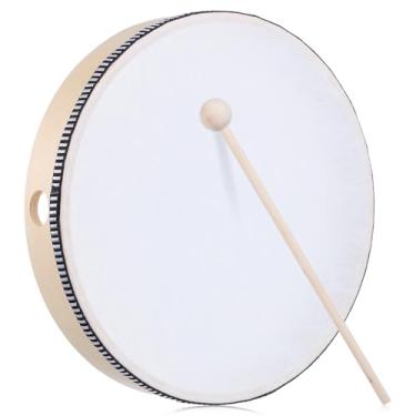 Imagem de Toyvian Tambor de mão com baquetas de bateria para adultos meninos e meninas para cantar, dançar, instrumento de percussão com moldura resistente