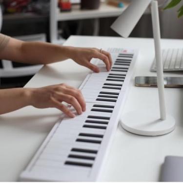 Imagem de Piano Dobrável De 61 Teclas, Teclado Elétrico Portátil Com Teclas De Tamanho Completo, Gravação, Reprodução, Para Iniciantes, Estudantes, Profissionais