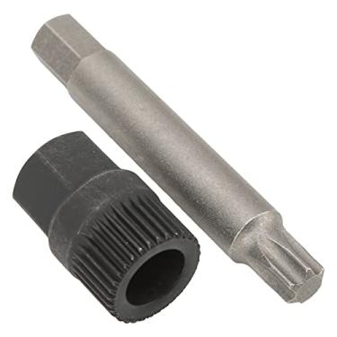 Imagem de Chave do Alternador Ferramenta Extratora da Polia do Alternador Kit de Remoção do Centro da Polia do Alternador Kit de Chave da Polia do Alternador 33 Dentes Estriado Soquete