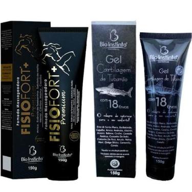 Imagem de Kit 5 Pomada Fisiofort Premium + 5 Gel Cartilagem De Tubarão - Bio Ins