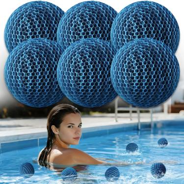 Imagem de MTWEAR Absorvedor de espuma de hidromassagem, pacote com 6 bolas eliminadoras de resíduos de spa e piscina, acessórios para banheira de hidromassagem, esponja de hidromassagem para banheira de