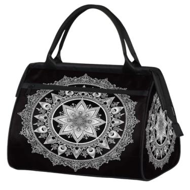 Imagem de Sacola pequena para o fim de semana para mulheres, homens, abelha, fofa, amarela, dobrável, bolsa esportiva de viagem, Cor: 8, 15.2*8.3*11.6 inch, Moderno