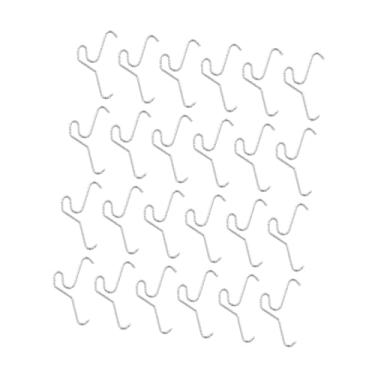 Imagem de Fenteer Conjunto de 24 ganchos para tijolos, organizador de parede, suportes para tijolos, grampos para pendurar guirlandas em áreas externas.