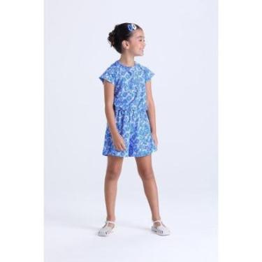 Imagem de Macaquinho Infantil Feminino Verão Floral com Babado-Feminino