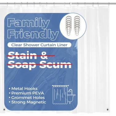 Imagem de Funda para Cortina de Ducha Downluxe Transparente PEVA 180x210 cm con 