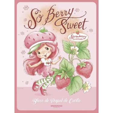 Imagem de Bloco de Papel de Carta Moranguinho – 48 Folhas Decoradas – Gramatura 70 g/m² – Animativa