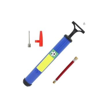 Imagem de Bomba de Ar Manual com Bico Fino e Grosso, Metal e Plástico, 31cm Comprimento, com Mangueira e Suporte para Quadro