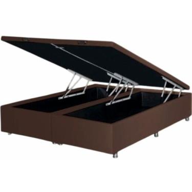 Imagem de Base Box Casal Damasu Queen Turim Smart com Baú largura de 158 cm Marr