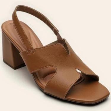 Imagem de Sandália Feminina Salto Bloco Peep Toe Beira Rio 8436.231.9569-Feminino