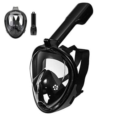 Imagem de Mascara De Margulho Full Face Snorkel Anti Embaçamento Diversao Nataçao Praia Piscina Suporte Camera Lazer Seguro