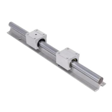 Imagem de 2 trilhos de guia linear SBR12 SBR16 SBR20 250-1400 mm e 4 peças de blocos de rolamento UU movimento suave para peças CNC de fresas DIY (SBR20UU, 550mm)