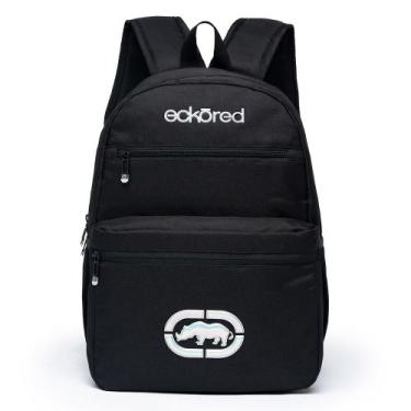 Imagem de Mochila Bolsa Ecko Masculina Multifuncional Preta Espaçosa, U, Preto