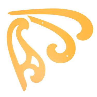 Imagem de Conjunto de curva francesa de 3 tamanhos diferentes Ferramentas de desenho de curva francesa transparente para designer estudante alfaiate Desenho cômico Material plástico Régua