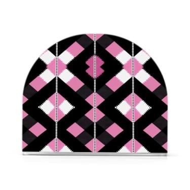 Imagem de Porta-guardanapos xadrez rosa búfalo para mesas, porta-guardanapos de Halloween para cozinha, porta-guardanapos de mesa, porta-guardanapos de coquetel, porta-guardanapos de papel 150