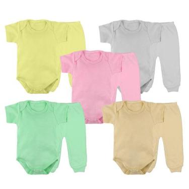 Imagem de Kit 2 Pçs Enxoval Body Manga Curta e Mijão Roupas de Bebê - KOALA BABY