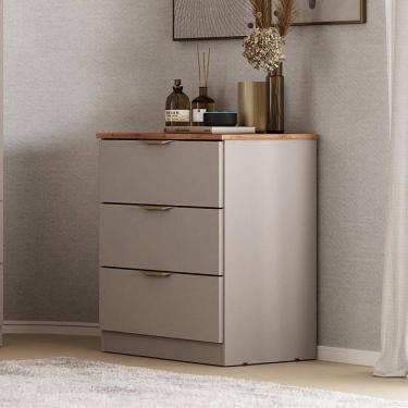 Imagem de Cômoda Milan 3 Gavetas Carraro Avelã