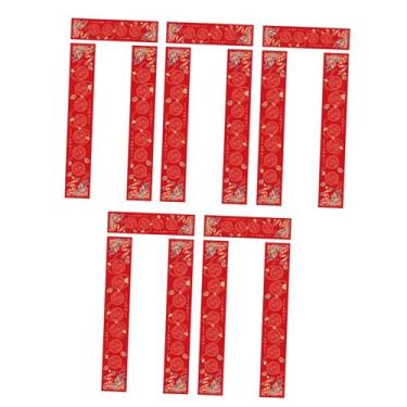 Imagem de KiBcsLic Conjunto de 5 pares de papel em branco para caligrafia DIY, Chun Lian 2026, Ano Chinês, Suprimentos para Caligrafia Xuan Vermelha para Celebração, Style E