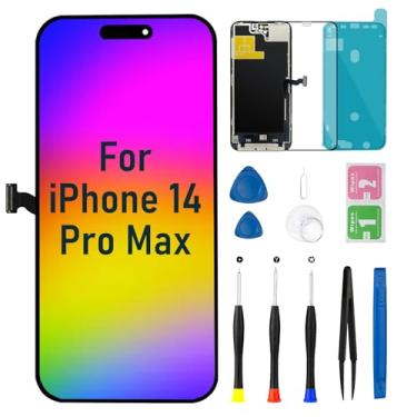 Imagem de Tela de substituição para iPhone 14 Pro Max 17.0 cm LCD 3D Touch Digitalizador para A2894 A2651 A2893 A2896 A2895 com ferramentas de reparo + vedação à prova d'água + vidro temperado
