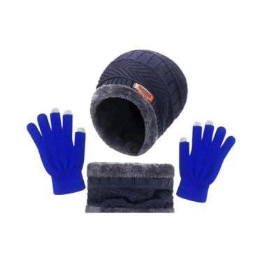 Imagem de Conjunto De Gorro, Cachecol, Luvas E Protetores De Orelha Unissex Quen