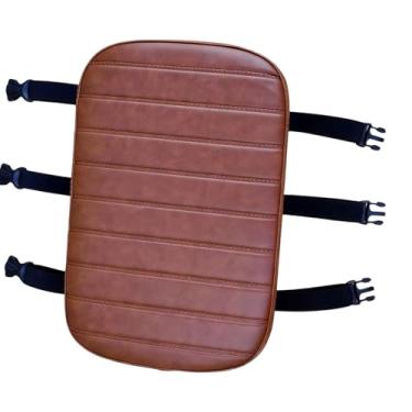 Imagem de kowaku Almofada de selim para ciclista em couro PU com absorção de impacto, acessório masculino para atividades ao ar livre, almofada grossa para assento, Marrom