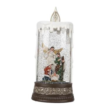 Imagem de IEUDNS Globo de Neve de Natal com Caixa de Música Iluminada para Decoração de Lareira em Festas