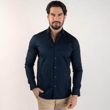 Imagem de Camisa Aramis Slim Tricoline Azul Marinho-Masculino