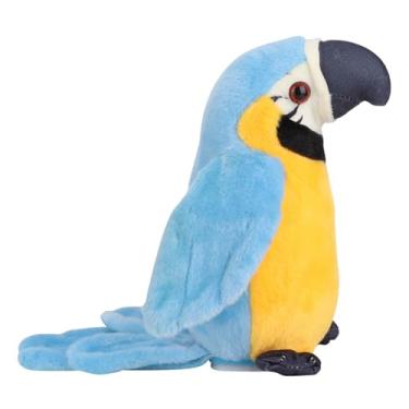 Imagem de Zerodis Brinquedo Interativo de Papagaio Falante de Pelúcia, Imitando Boneca de Animal de Estimação para Crianças, Figura de Brinquedo de Pelúcia Educacional (Azul)