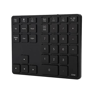 Imagem de Generic Teclado Numérico Mini Teclado Sem Fio para Mac, Ultrafino de 35 Teclas para Escritório Casa Liga de Alumínio (Preto)