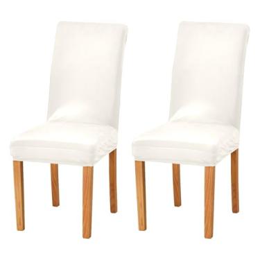 Imagem de Joisal Capas de assento brancas florais para cadeiras removíveis para cadeiras de jantar