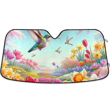 Imagem de Guarda-sol engraçado animal fofo para para-brisa de carro personalizado retrátil para-brisa frontal impressão animal automotivo P, 134,6 cm x 59,7 cm