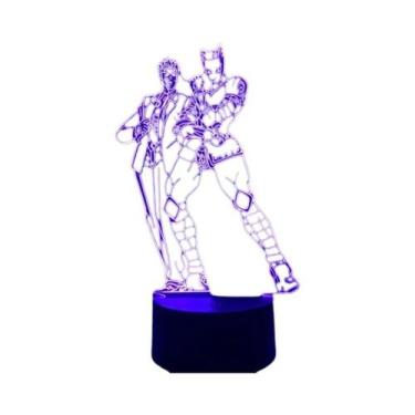 Imagem de Luz Noturna 3D JoJo's Bizarre Adventure Para Decoração De Quarto, Lâmp