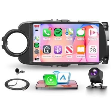 Imagem de Rimoody Rádio estéreo automotivo 2G + 64G Android 15 para Toyota Yaris 2012-2017, sem fio, CarPlay, Android, navegação automática, GPS 5G-WiFi, tela sensível ao toque de 9 polegadas, Bluetooth 5.0 FM